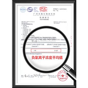 空氣負離子濃度測試檢測報..